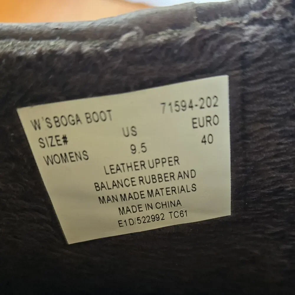 Bogs Boga Women's Tall Suede Fleece Lined Waterproof Winter Boots Brown Size 9.5
